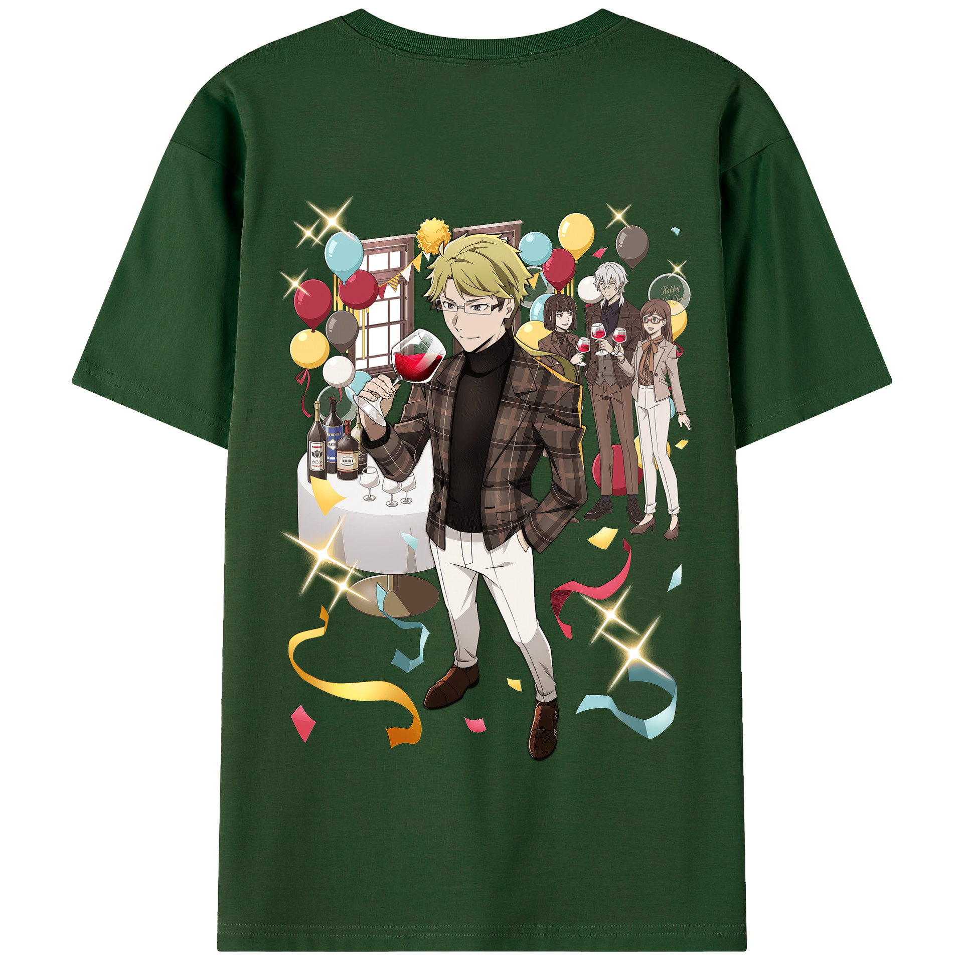 （画像用） 文豪ストレイドッグス Bungo Stray Dogs 綿100％半袖Tシャツ（背面プリント）